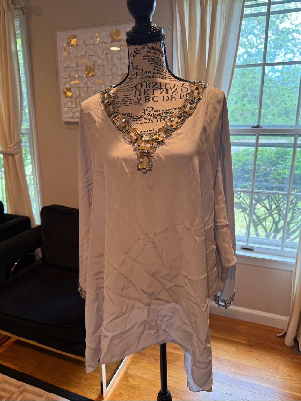 SHI 100% pure silk relaxed fit tonic